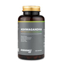 4Endurance Pro Ashwagandha - 90 Kapseln Ashwagandha‑Geschmack, dunkel bernsteinfarbene Flasche mit goldfarbenem Schraubverschluss auf weißem Hintergrund.