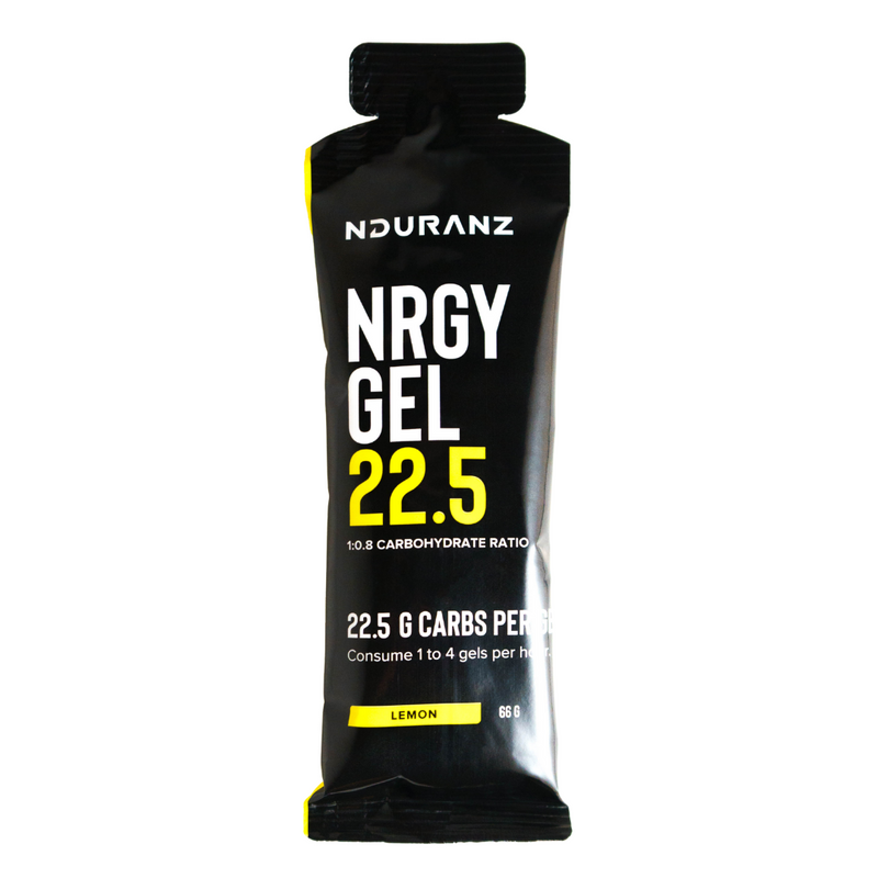 Nrgy Gel 22.5 by Nduranz – high-performance energy gel with 22.5g of carbohydrates, designed for endurance athletes needing precise energy intake without added electrolytes.